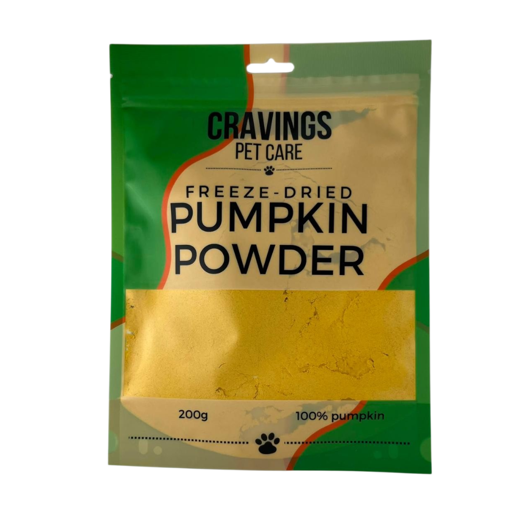 Cravings Pet Care Pumpkin Powder | Freeze-Dried Food Topper Powder for Cats & Dogs | 100% Pumpkin | 200g