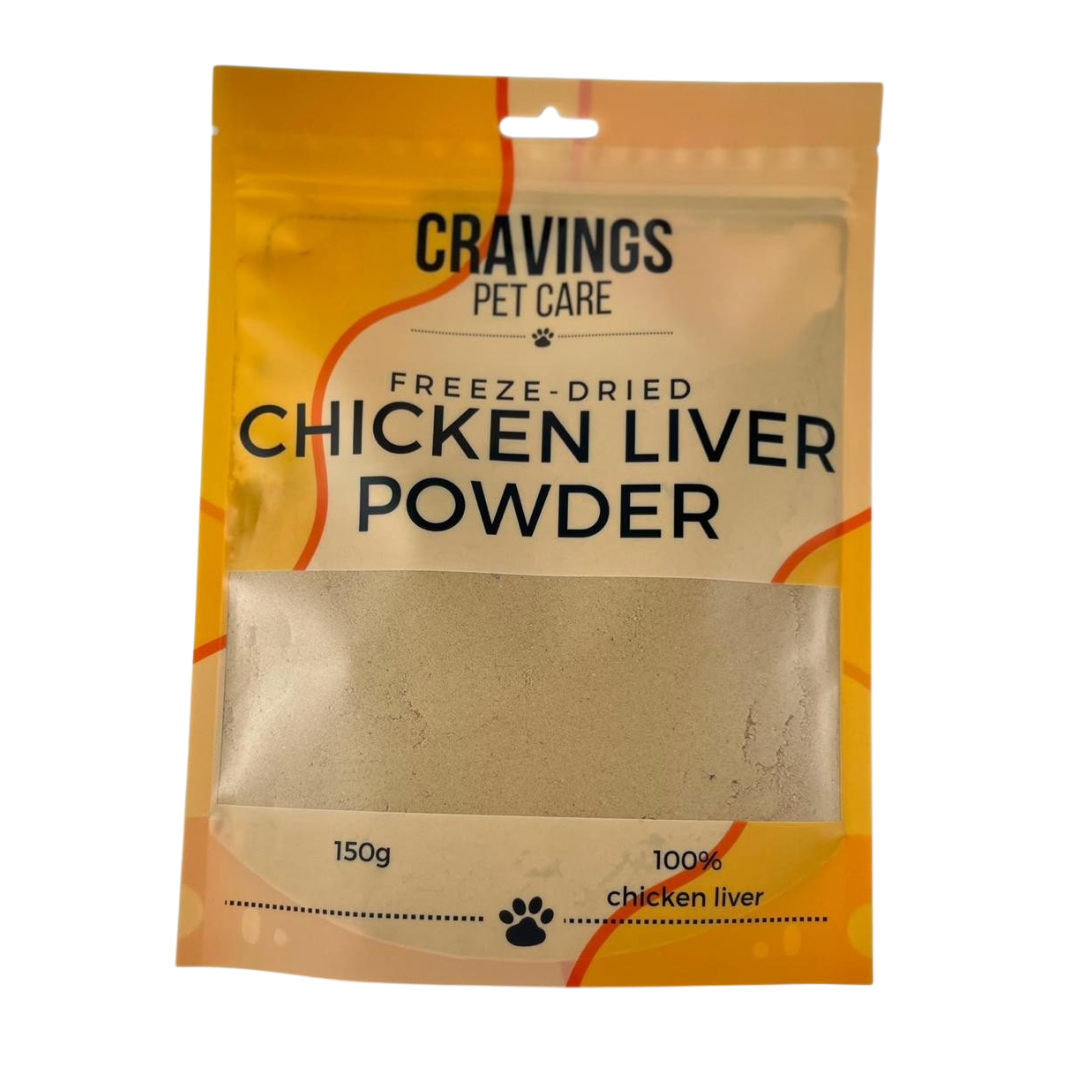 Cravings Pet Care Chicken Liver Powder | Freeze-Dried Food Topper Powder for Cats & Dogs | 100% Chicken Liver | 150g