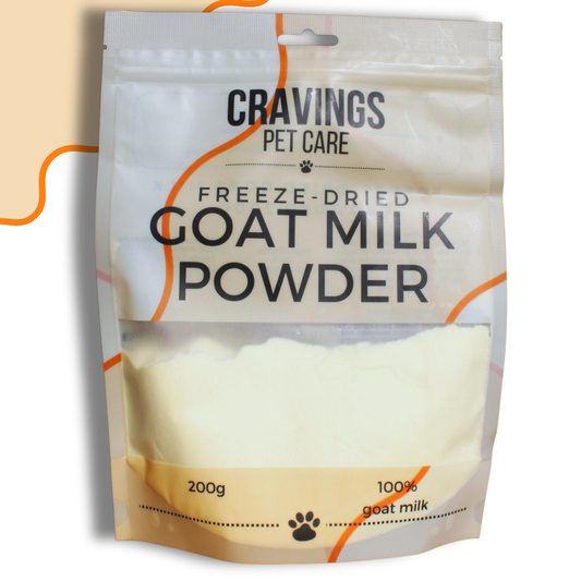Cravings Pet Care Goat Milk Powder | Freeze-Dried Food Topper Powder for Cats & Dogs | 100% Goat Milk | 200g