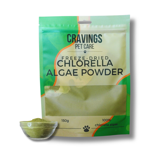 Cravings Pet Care Chlorella Algae Powder | Freeze-Dried Food Topper Powder for Cats & Dogs | 100% Chlorella Algae | 150g