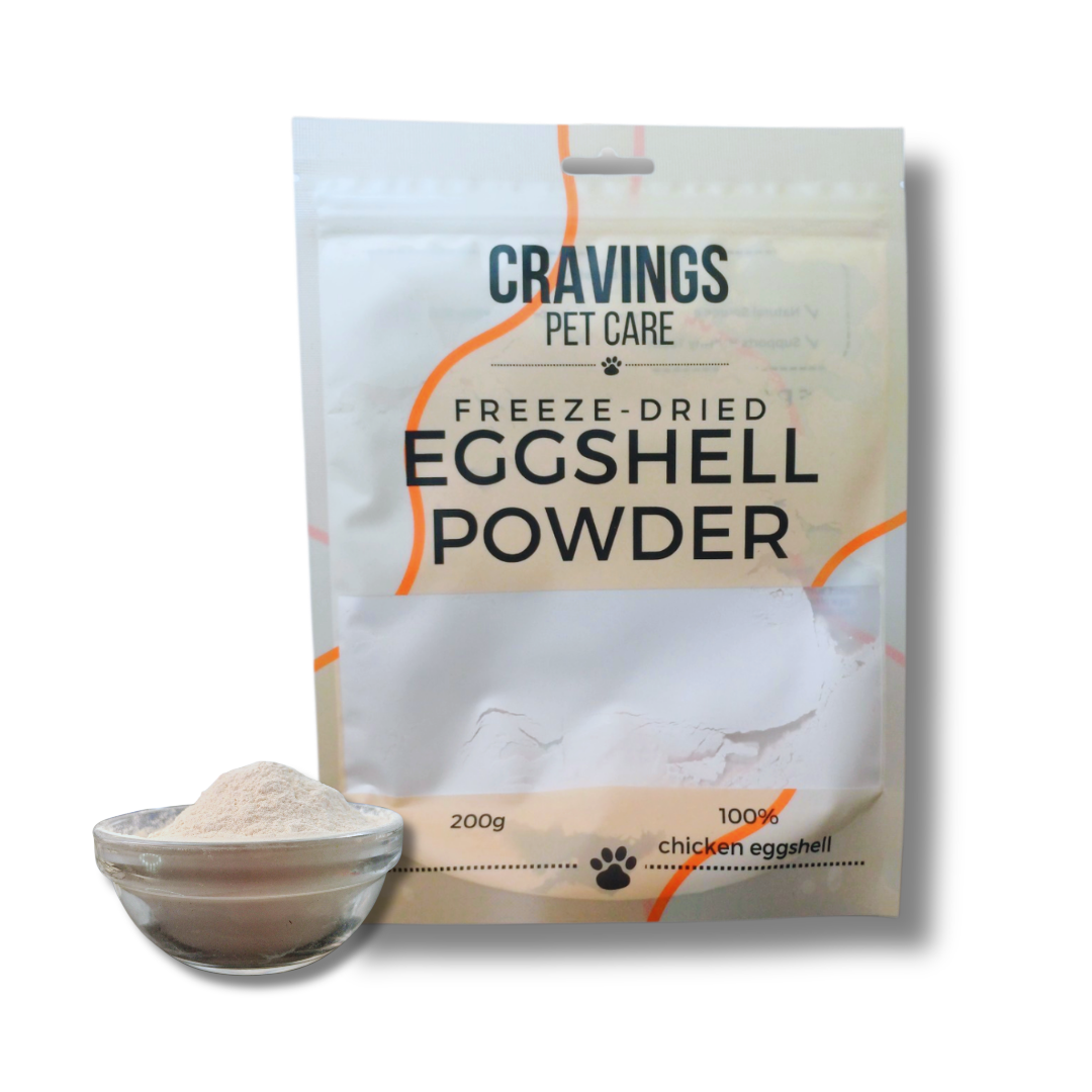 Cravings Pet Care Eggshell Powder | Freeze-Dried Food Topper Powder for Cats & Dogs | 100% Chicken Eggshell | 200g