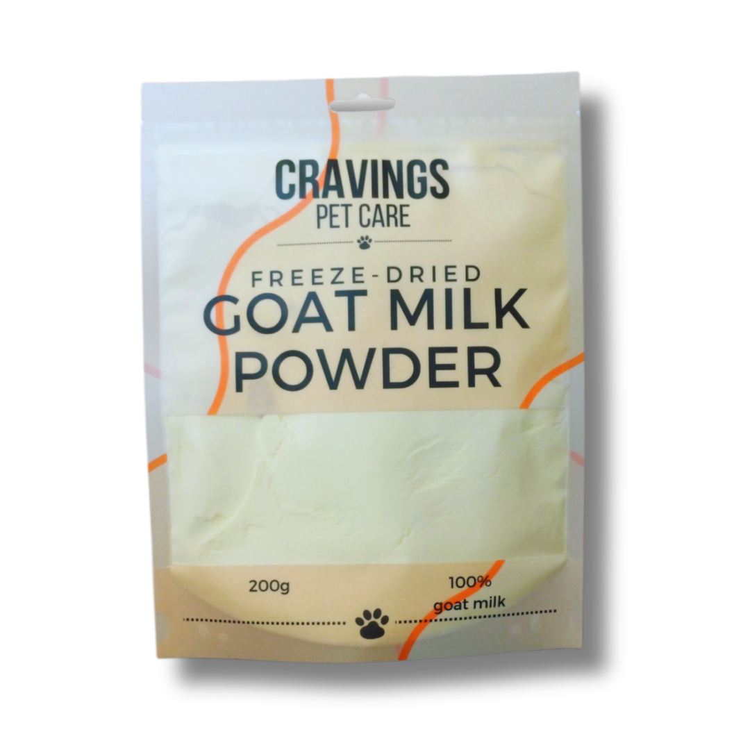 Cravings Pet Care Goat Milk Powder | Freeze-Dried Food Topper Powder for Cats & Dogs | 100% Goat Milk | 200g