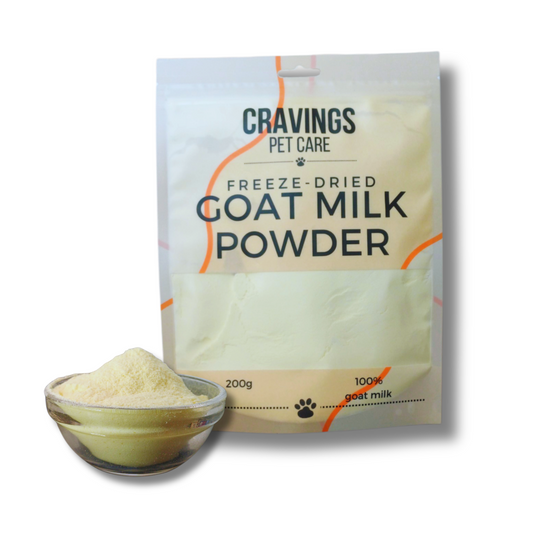 Cravings Pet Care Goat Milk Powder | Freeze-Dried Food Topper Powder for Cats & Dogs | 100% Goat Milk | 200g