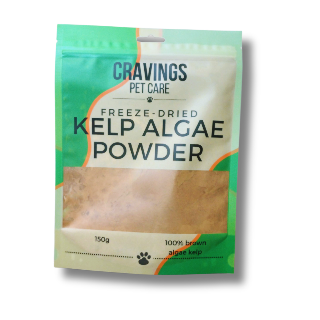 Cravings Pet Care Kelp Algae Powder | Freeze-Dried Food Topper Powder for Cats & Dogs | 100% Ascophyllum Nodosum Kelp Algae | 150g