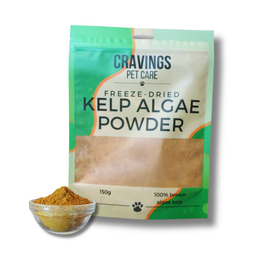 Cravings Pet Care Kelp Algae Powder | Freeze-Dried Food Topper Powder for Cats & Dogs | 100% Ascophyllum Nodosum Kelp Algae | 150g