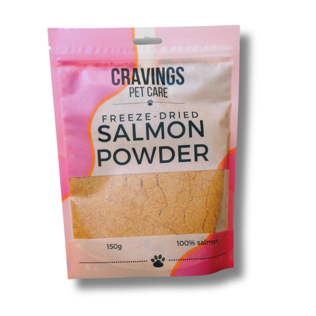Cravings Pet Care Salmon Powder | Freeze-Dried Food Topper Powder for Cats & Dogs | 100% Salmon | 150g