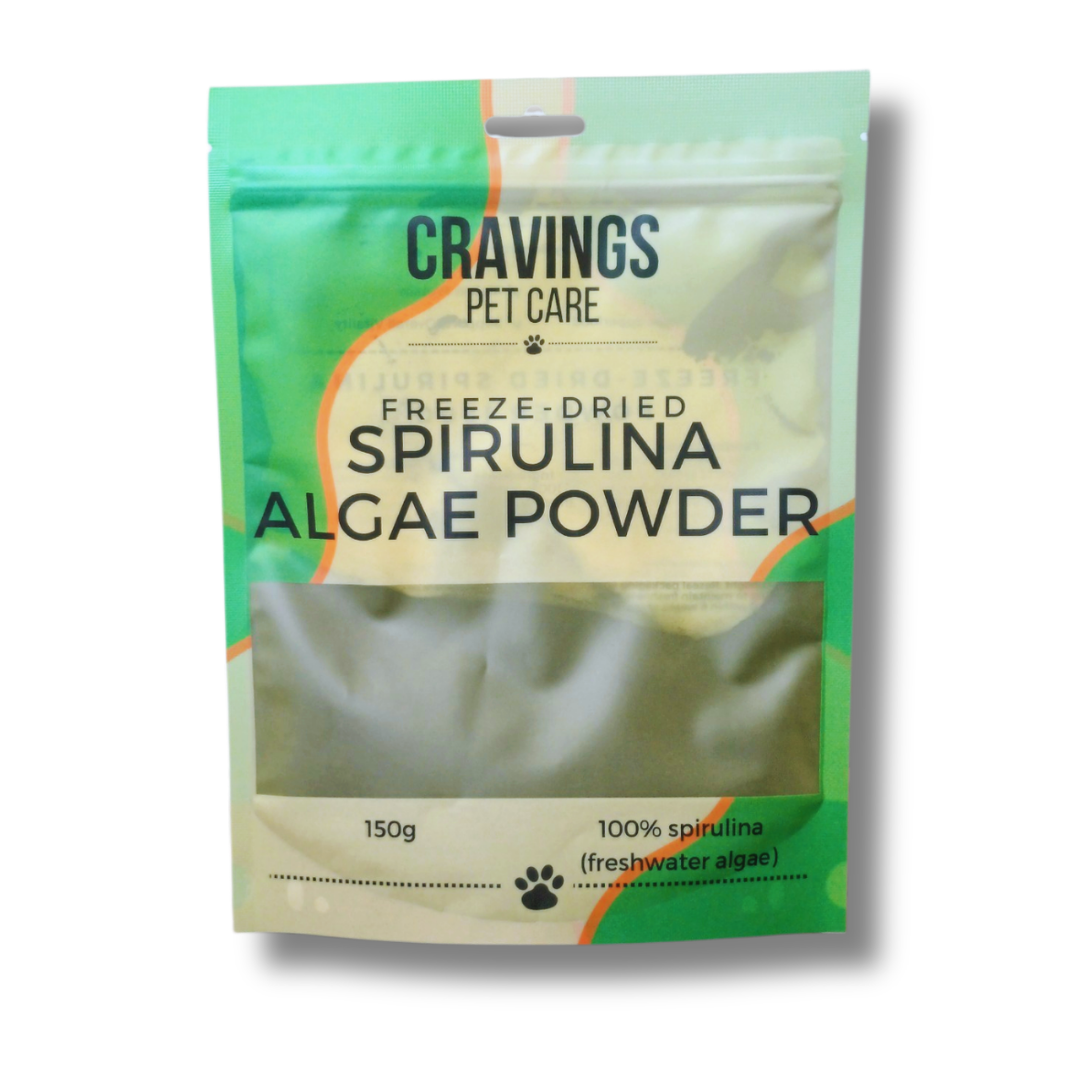 Cravings Pet Care Spirulina Algae Powder | Freeze-Dried Food Topper Powder for Cats & Dogs | 100% Spirulina Algae | 150g