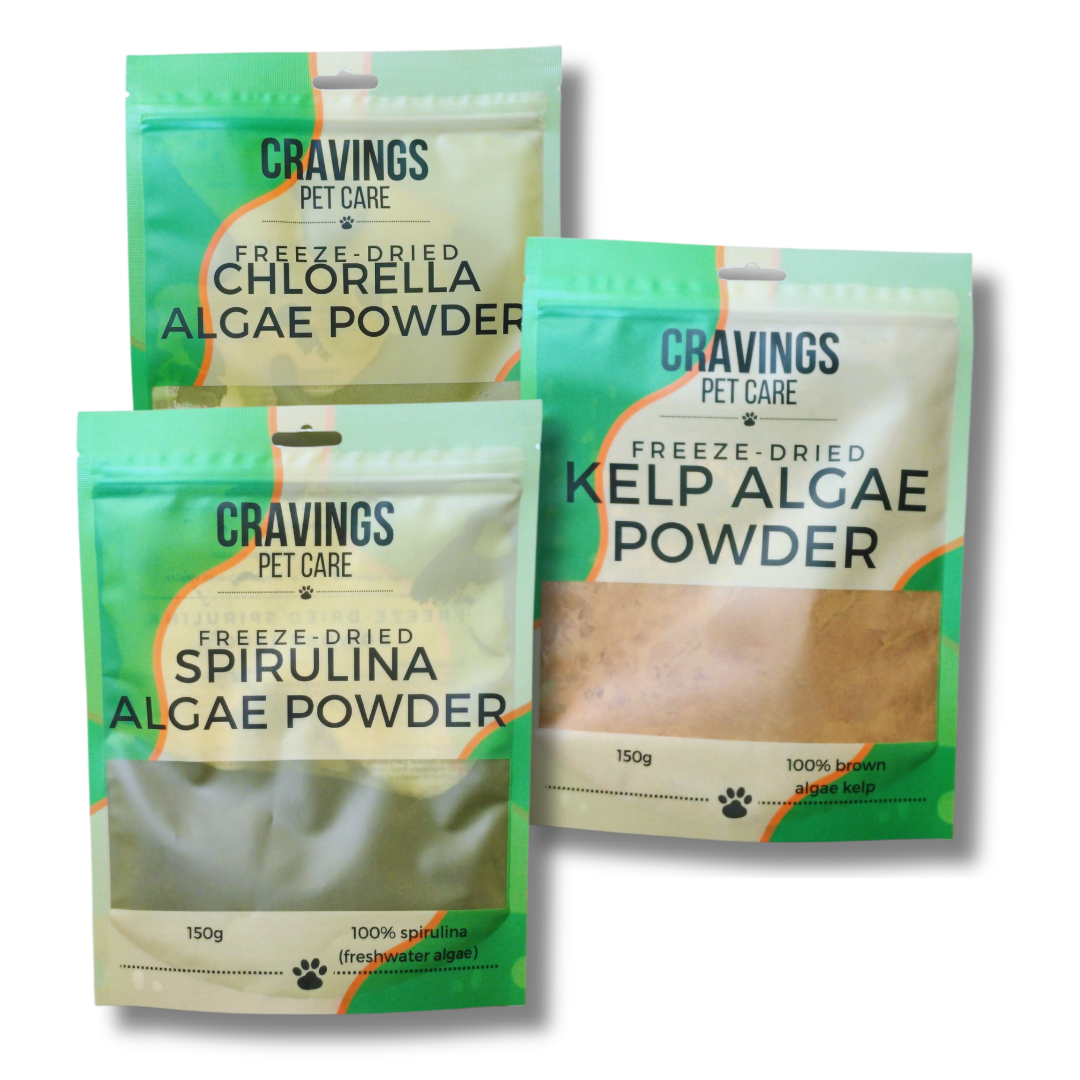 Cravings Pet Care Algae Bundle | Freeze-Dried Food Toppers for Cats & Dogs | 450g