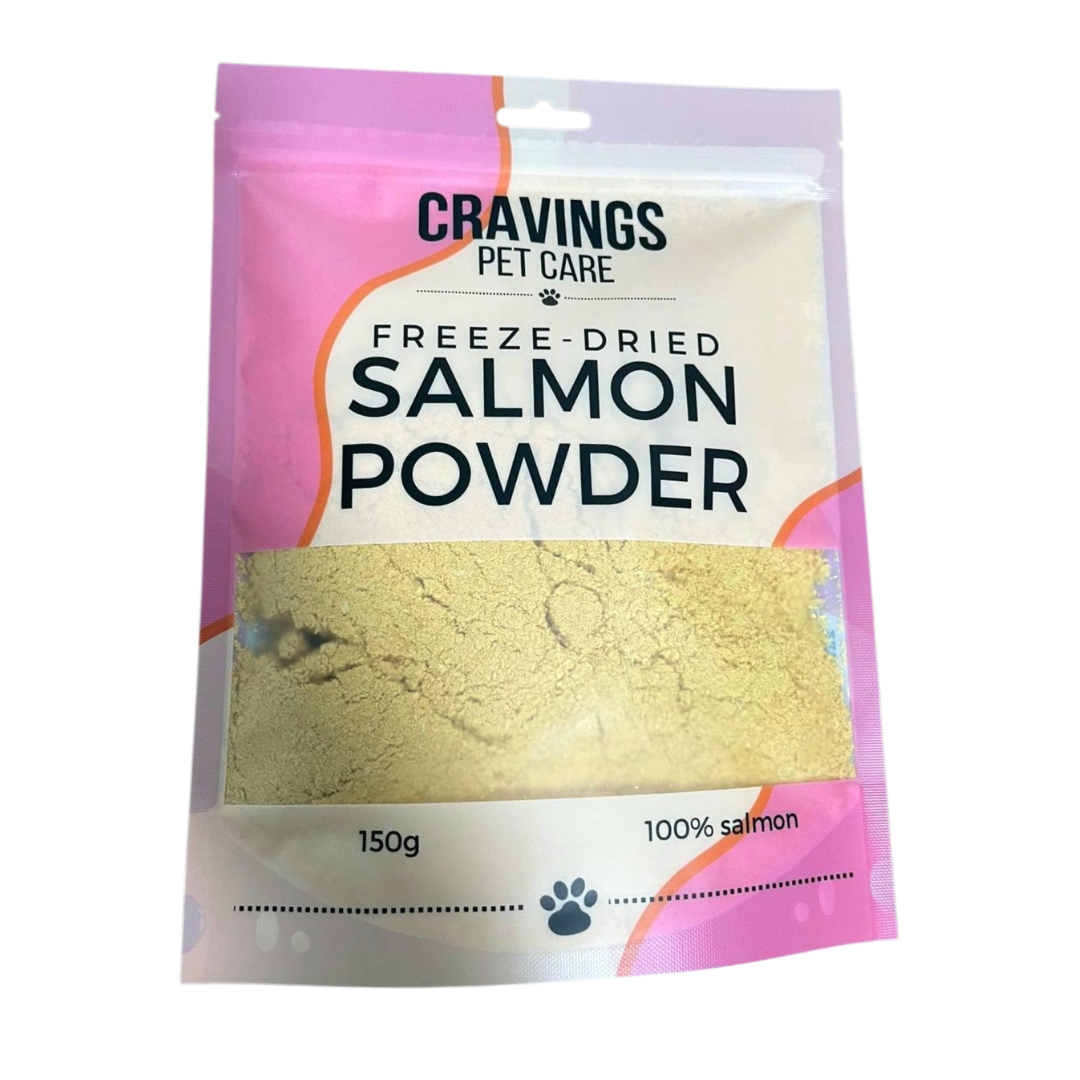 Cravings Pet Care Salmon Powder | Freeze-Dried Food Topper Powder for Cats & Dogs | 100% Salmon | 150g