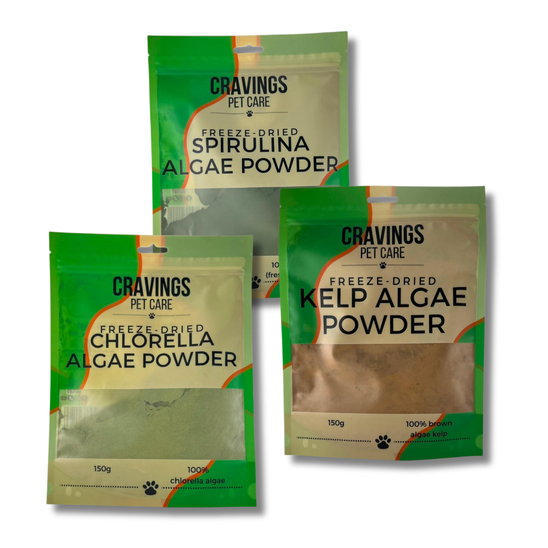 Cravings Pet Care Algae Bundle | Freeze-Dried Food Toppers for Cats & Dogs | 450g