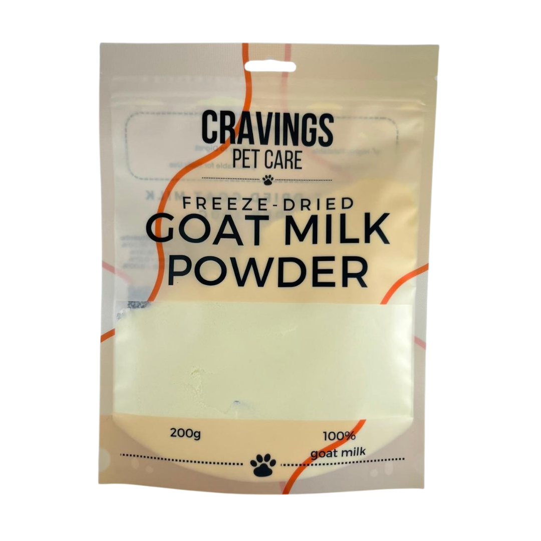 Cravings Pet Care Goat Milk Powder | Freeze-Dried Food Topper Powder for Cats & Dogs | 100% Goat Milk | 200g