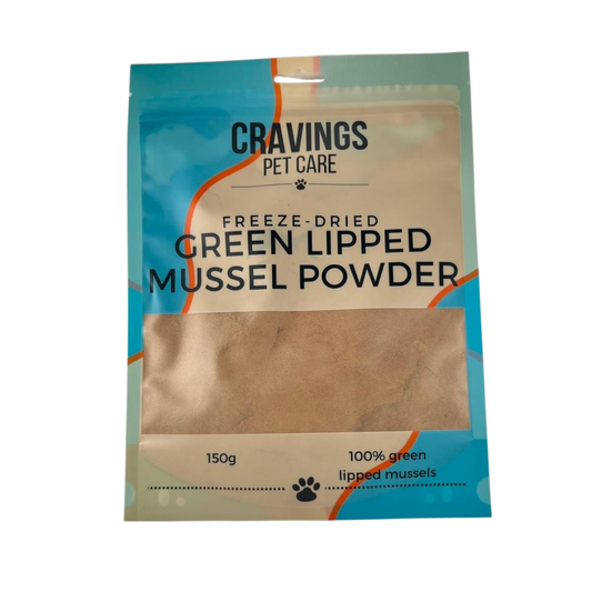 Cravings Pet Care Green Lipped Mussel Powder | Freeze-Dried Food Topper Powder for Cats & Dogs | 100% Green Lipped Mussel | 150g