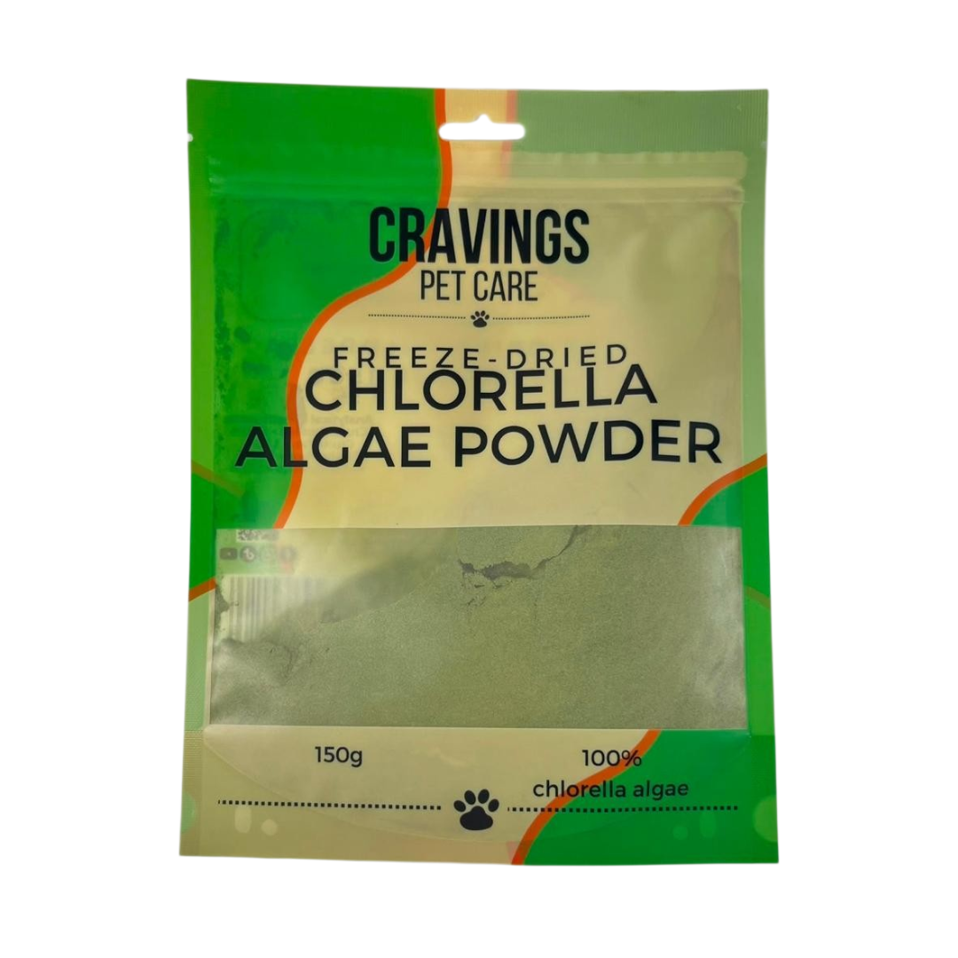 Cravings Pet Care Chlorella Algae Powder | Freeze-Dried Food Topper Powder for Cats & Dogs | 100% Chlorella Algae | 150g